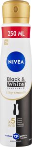 Nivea Black & White Invisible Silky Smooth antiperspirant ve spreji, 250 ml