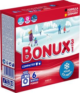 Bonux prací prášek White Polar Ice Fresh, 390 g, 6 dávek