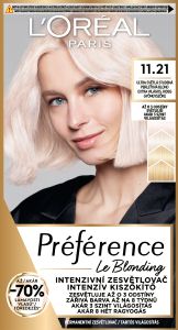 L'oreal Paris Préférence inzenzivní zesvětlovač na vlasy, Moscow ultra světlá studená perleťová blond 11.21