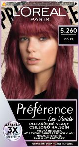 L'oreal Paris Préférence Vivid Colors barva na vlasy, Violet 5.260