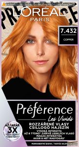 L'oreal Paris Préférence Vivid Colors barva na vlasy, Copper 7.432