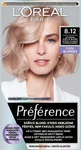 L'oreal Paris Préférence Cool Blondes barva na vlasy, Alaska, studená světlá blond 8.12