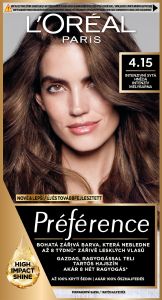 L'oreal Paris Préférence barva na vlasy, intenzivní sytá hnědá 4.15